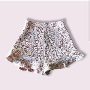 Alexis Lace Shorts With Nude Lining
